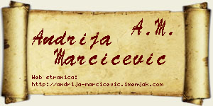 Andrija Marčićević vizit kartica